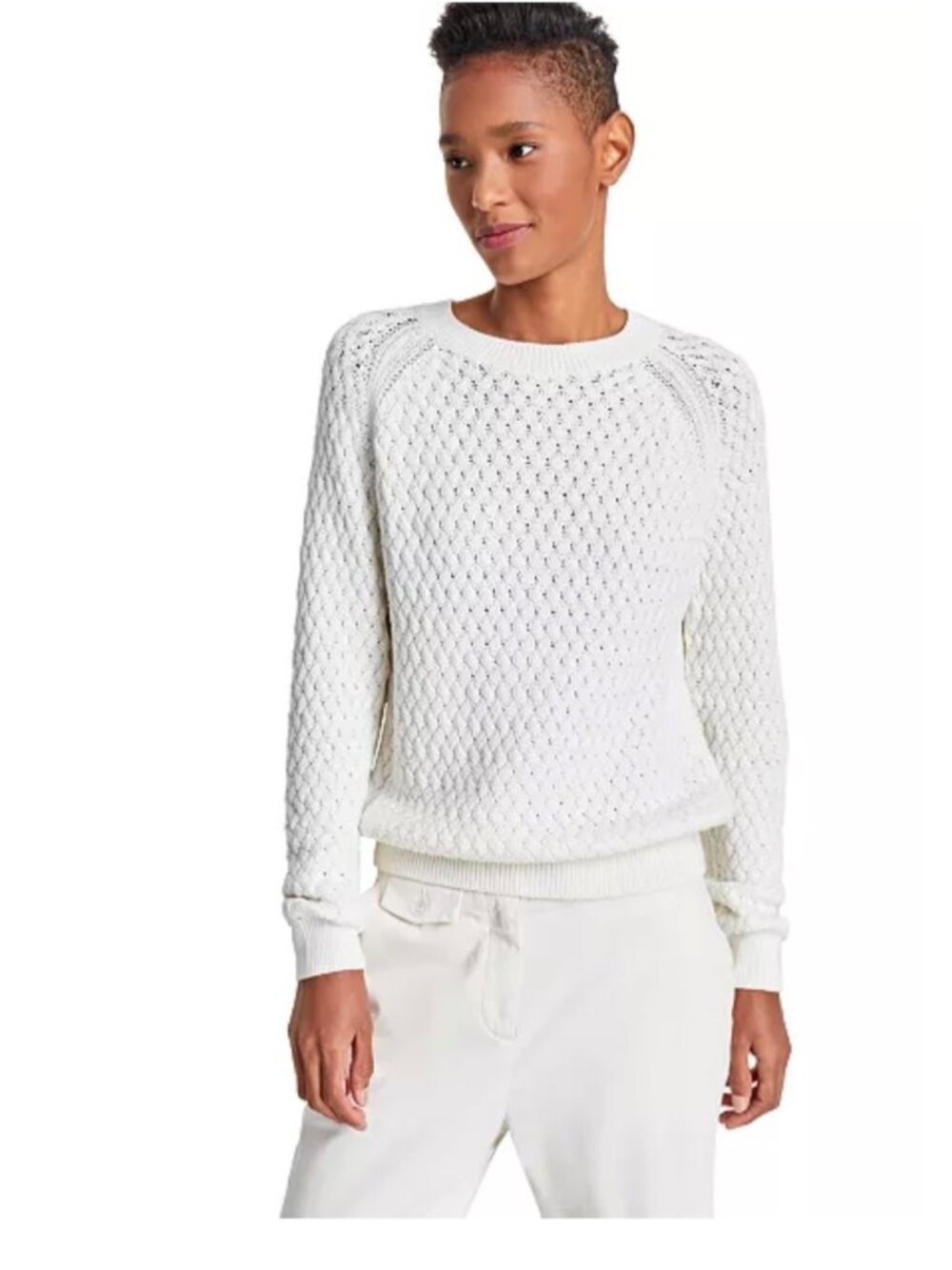 Hugo boss fino cotton raglan sweater